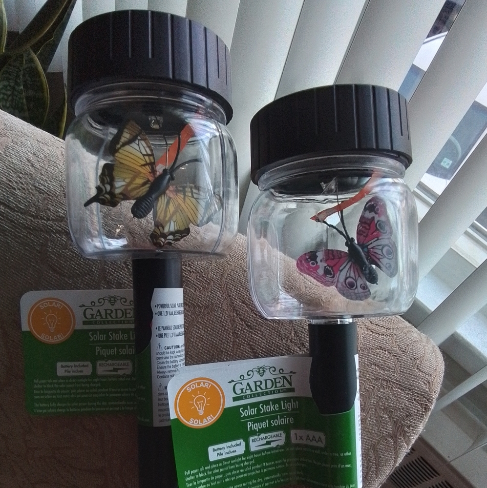 Garden Solar Stake Lights with Butterfly Design